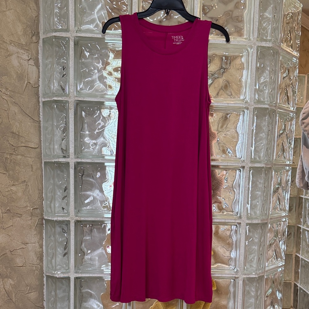 Time and Tru Sleeveless Midi Dress in  Pink